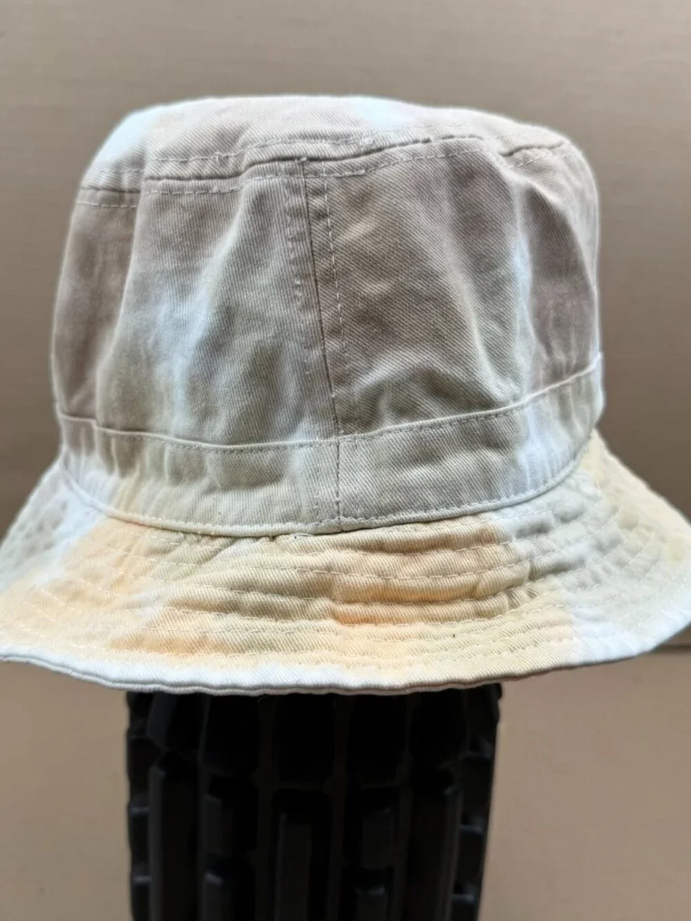 Cotton:On Bucket Hat One Size Tie Dye Tan Cream Recycled Plastic Needs Cleaning